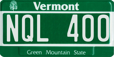VT license plate NQL400