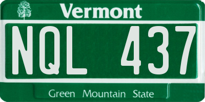 VT license plate NQL437