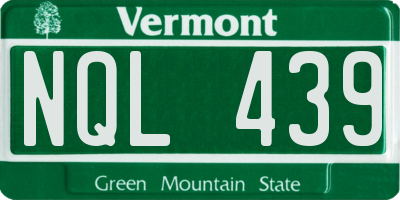 VT license plate NQL439