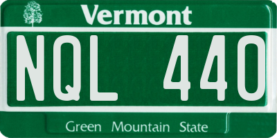 VT license plate NQL440
