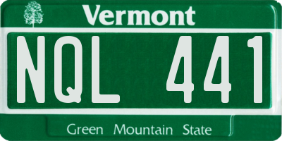 VT license plate NQL441