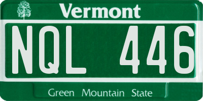 VT license plate NQL446