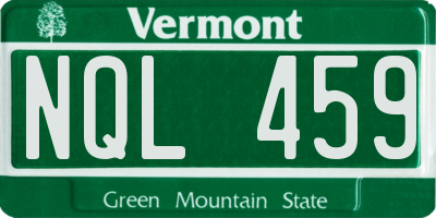 VT license plate NQL459