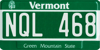 VT license plate NQL468