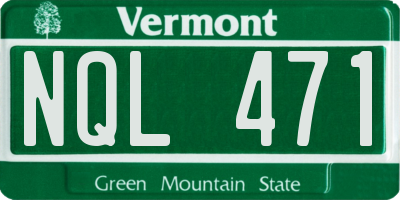 VT license plate NQL471