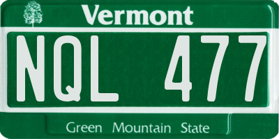 VT license plate NQL477