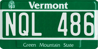 VT license plate NQL486