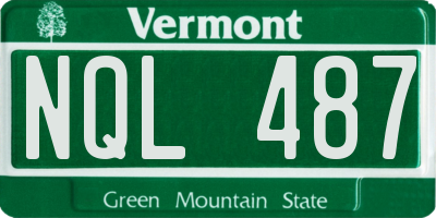 VT license plate NQL487
