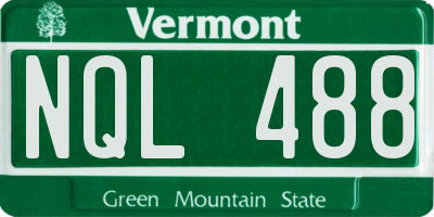 VT license plate NQL488
