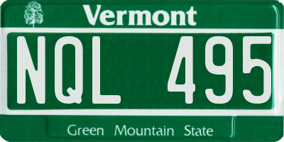 VT license plate NQL495