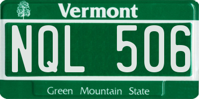 VT license plate NQL506