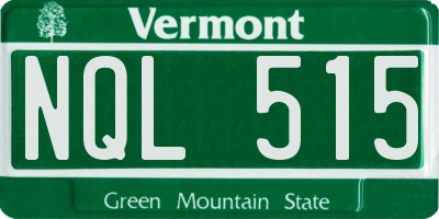 VT license plate NQL515