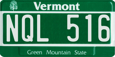 VT license plate NQL516