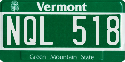 VT license plate NQL518