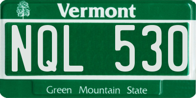 VT license plate NQL530