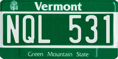 VT license plate NQL531