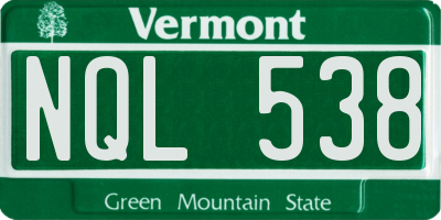 VT license plate NQL538