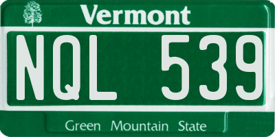 VT license plate NQL539
