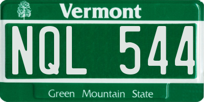 VT license plate NQL544