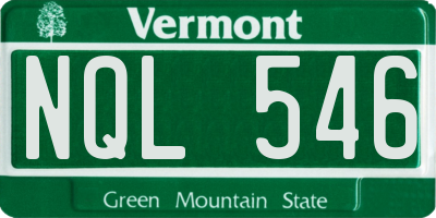 VT license plate NQL546