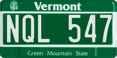 VT license plate NQL547
