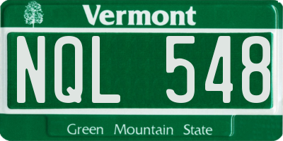 VT license plate NQL548
