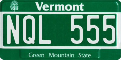 VT license plate NQL555