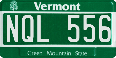 VT license plate NQL556