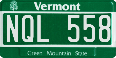 VT license plate NQL558