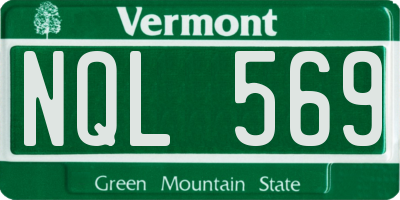 VT license plate NQL569