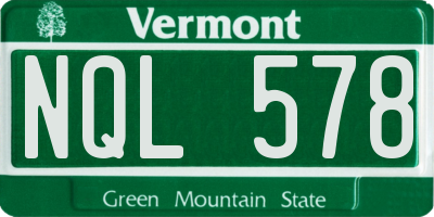 VT license plate NQL578