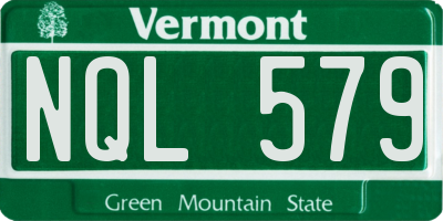 VT license plate NQL579