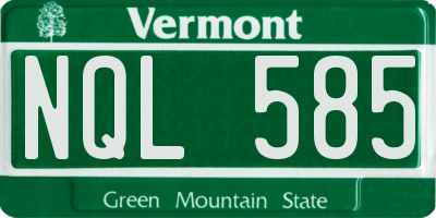 VT license plate NQL585