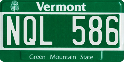 VT license plate NQL586