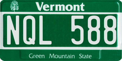 VT license plate NQL588