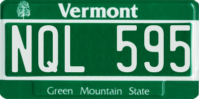 VT license plate NQL595