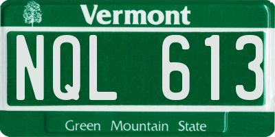 VT license plate NQL613