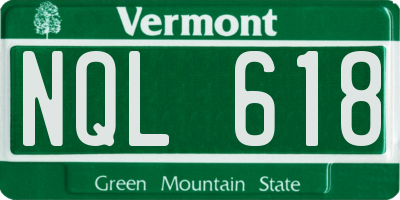 VT license plate NQL618