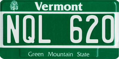 VT license plate NQL620
