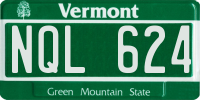 VT license plate NQL624