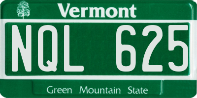 VT license plate NQL625