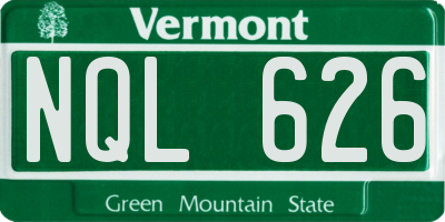 VT license plate NQL626
