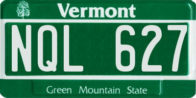 VT license plate NQL627
