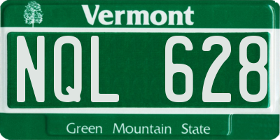 VT license plate NQL628