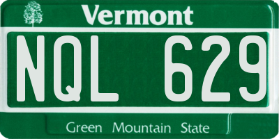 VT license plate NQL629