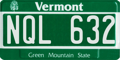 VT license plate NQL632