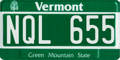 VT license plate NQL655