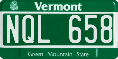 VT license plate NQL658