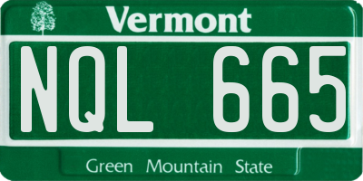 VT license plate NQL665