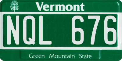 VT license plate NQL676